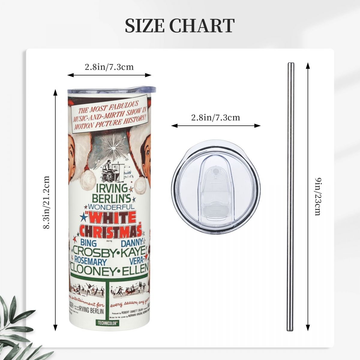 White Christmas - Bing Crosby, - Tumbler 20Oz White 评论和价格