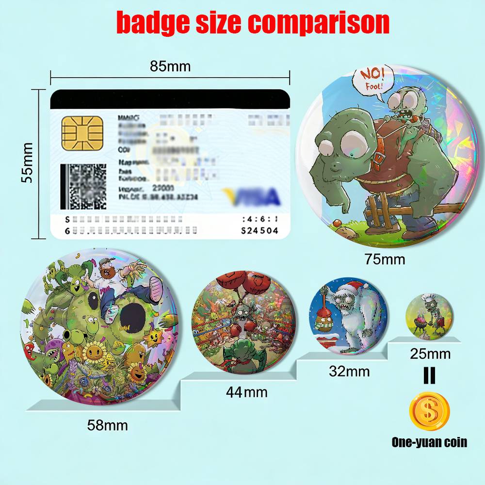 Vegetables and fruits game PVZ - Button Badge Blank 评论和价格